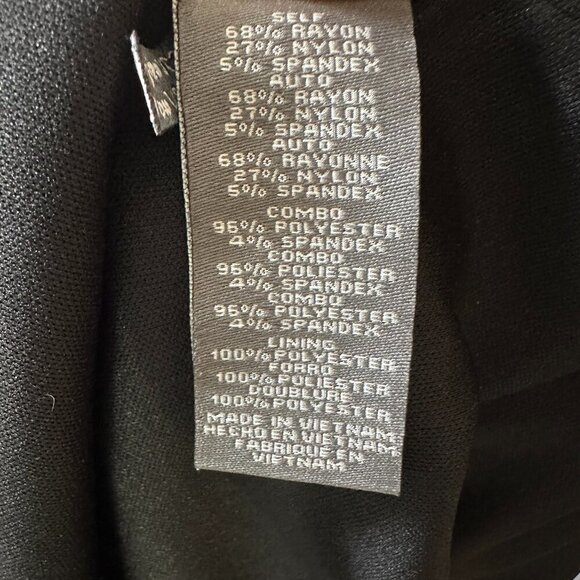 NWOT Vince Camuto Black & White Striped Knit Sleeveless Spandex Dress Size 12 - Picture 7 of 11